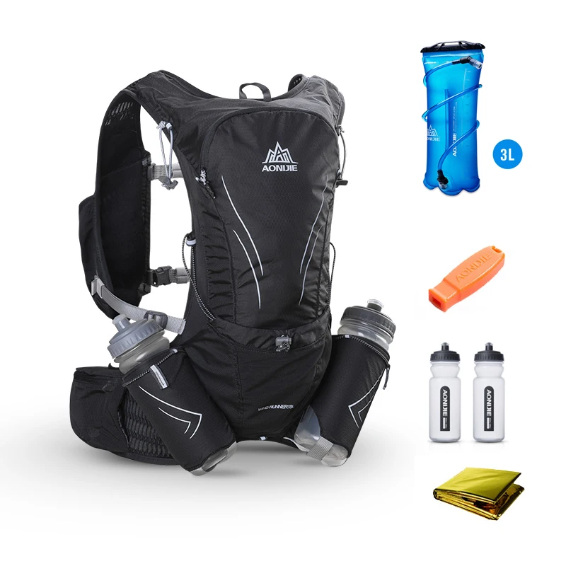 C929-Set B Открытый рюкзак легкий водонепроницаемый рюкзак для 3L воды сумка Пешие прогулки бег свет и быстрый Спорт - Цвет: C929-Set B