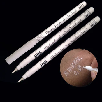 

50 Pcs/set surgical Skin Marker eyebrow skin marker pen tattoo skin marker sterile surgical cosmetic positioning pen with ruler