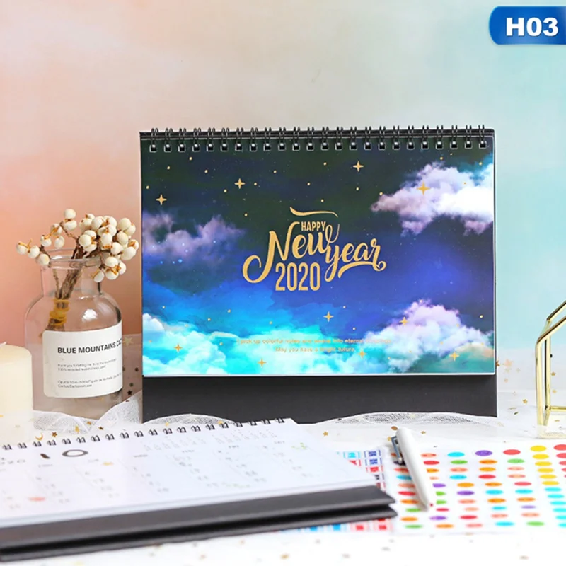 Dreamy красочный устанавливаемый на стол рулонная бумага календарь с заметками ежедневный график планировщик стола годовой Органайзер