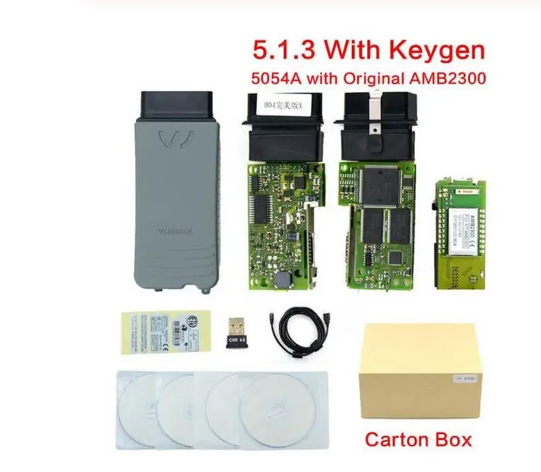 VAS 5054A ODIS v5.1.3 полный чип OKI AMB2300 Bluetooth адаптер VAS5054A V5.1.3 Поддержка UDS OBD OBD2 автомобильный диагностический детектор инструмент - Цвет: VAS5054AOriginalOKI