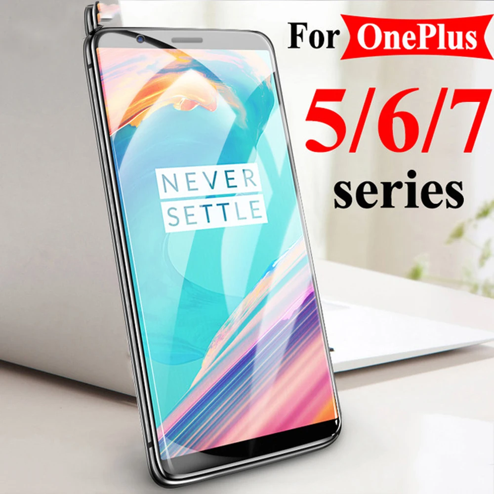 Закаленное стекло с полным покрытием для oneplus 7 7t pro 6 6T Защитная пленка 5 5T Защита