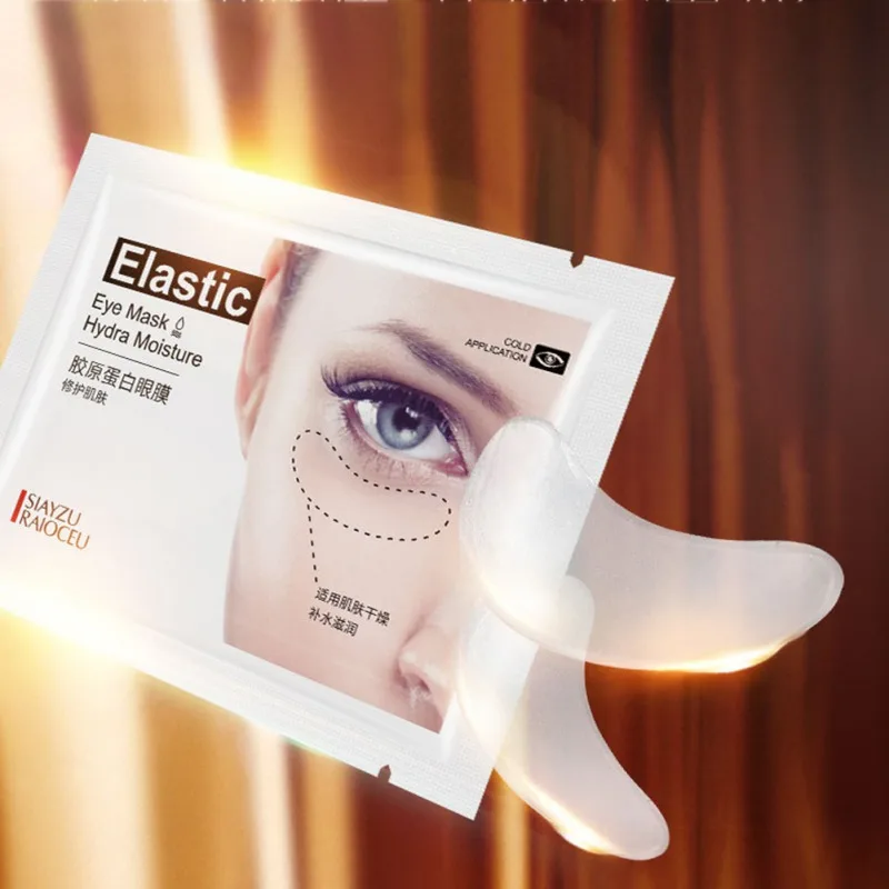 2pc Collagen Gel Eye Mask Face Skin Care Hydrating Smooth Fine Lines Anti-puffiness Black Circles Eye Patch Essential Liquid