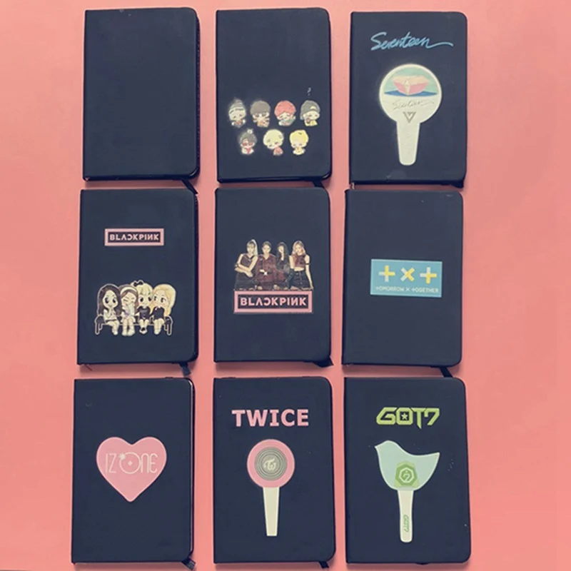 1 шт. KPOP IZONE TXT TWICE Blackpink SEVENTEEN GOT7 Дневник Блокнот канцелярские книги блокноты памятки принадлежности для ноутбуков вентилятор подарок