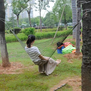 

Mesh Sleeping Beds Swing Beaches Hanging Net Chairs Outdoor Garden Nylon Hammock for Household Garden Decorations