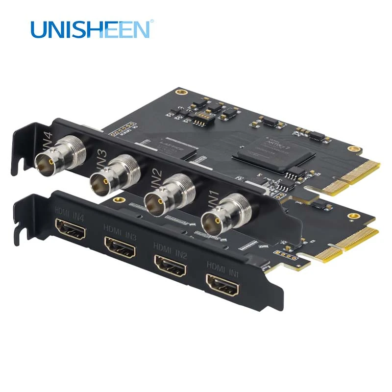 UNISHEEN HD Video Capture Card Box Zoom 1080p OBS Vmix Wirecast Streaming Quad 4 Channel HDMI
