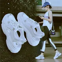 Sandali donna 2021 estate nuova versione coreana cava traspirante foro Harajuku vento scarpe romane con suola piatta sandali sportivi