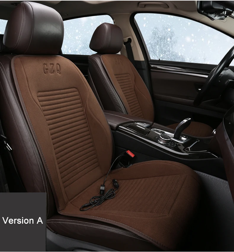 1 шт 12V электрический зимняя флисовая куртка автомобильное сидение с подогревом наволочка чехол для сиденья автомобиля чехлы на сиденья подогреватель для зимнего периода коврик