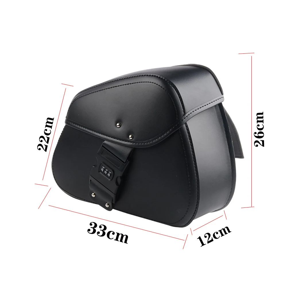 For Yamaha V-Star XV XVS Virago 250 650 950 1300 Motorcycle Leather Saddlebag Side Tool Luggage Bags Saddle Bags Storage Pouch