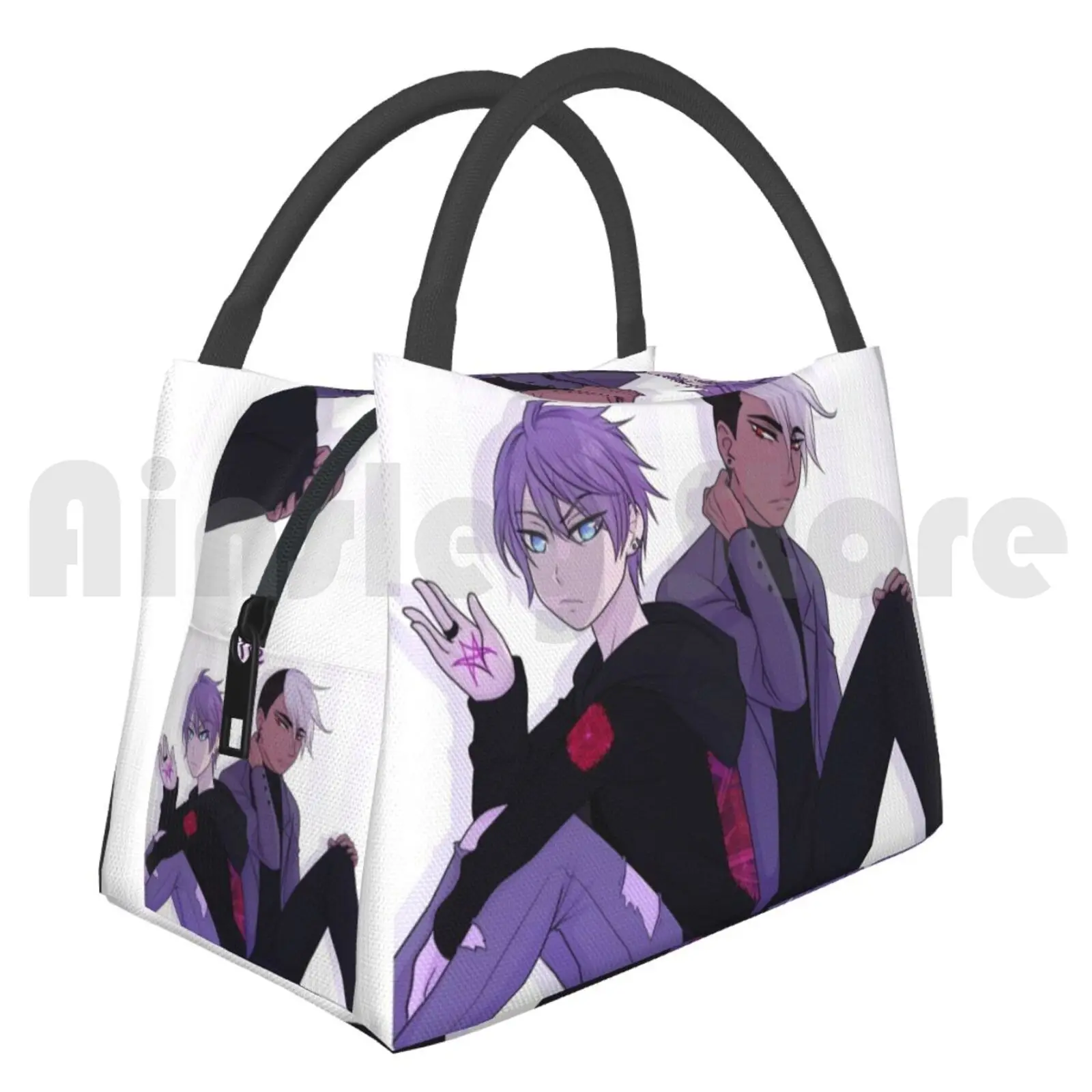

Cooler Lunch Bag Picnic Bag Don'T Ghost Me Cover Ghost Paranormal Spooky Haunted Cute Kawaii Logo Text Anime