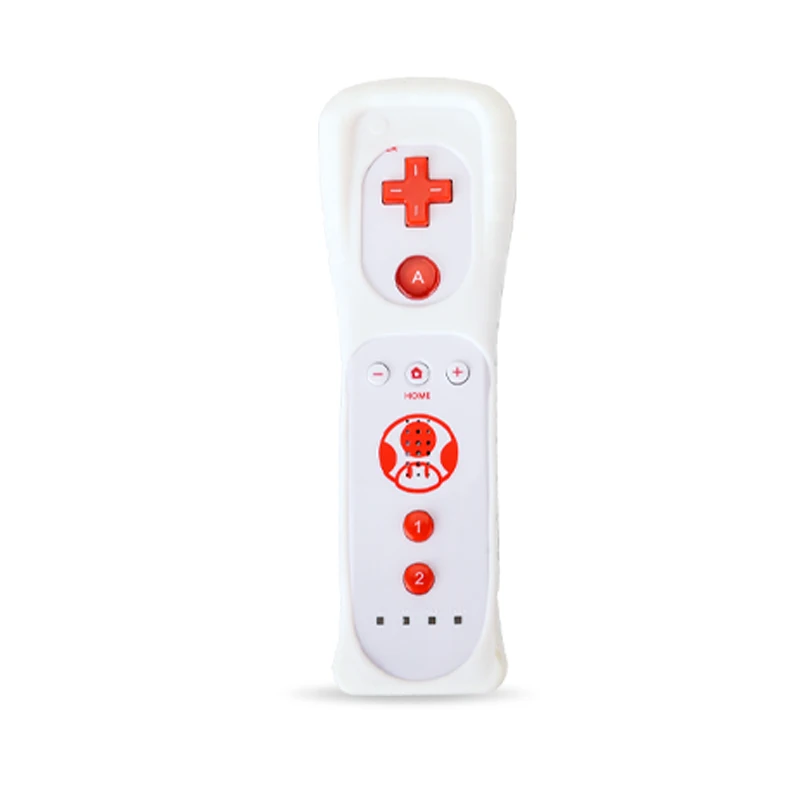 2 in 1 Wireless Remote Controller for Nunchuk Nintendo Wii Built-in Motion Plus Gamepad with Motion Sensor Silicone Case 