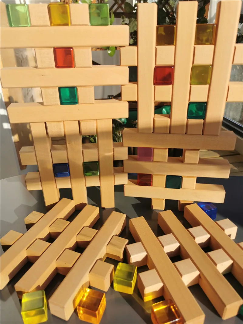 Kit de grands blocs de construction en bois de tilleul pour enfants, adultes,  débutants, tiges, 4x2x2 po - AliExpress