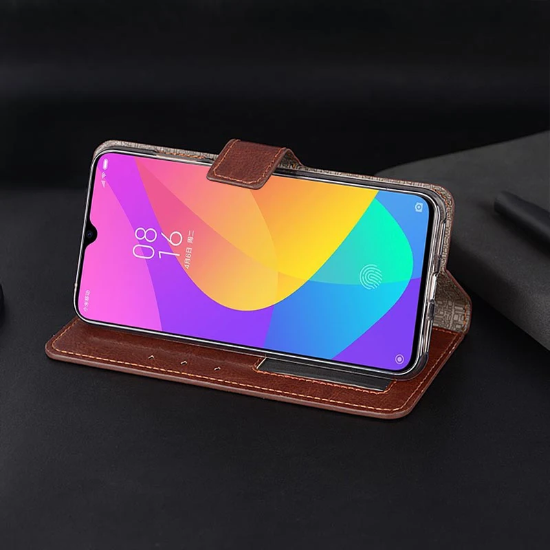 Роскошный кожаный чехол кошелек для телефона Xiaomi Mi 9 Lite подставка фоторамка со