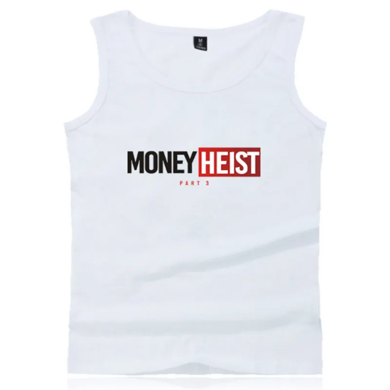 Money Heist Популярный трендовый жилет Топ мужской летний жилет без рукавов модный крутой Повседневный жилет в стиле хип-хоп
