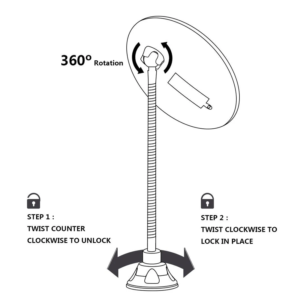 Светодиодная лампа лупа для зеркала макияжа вращение на 360 градусов|Декоративные