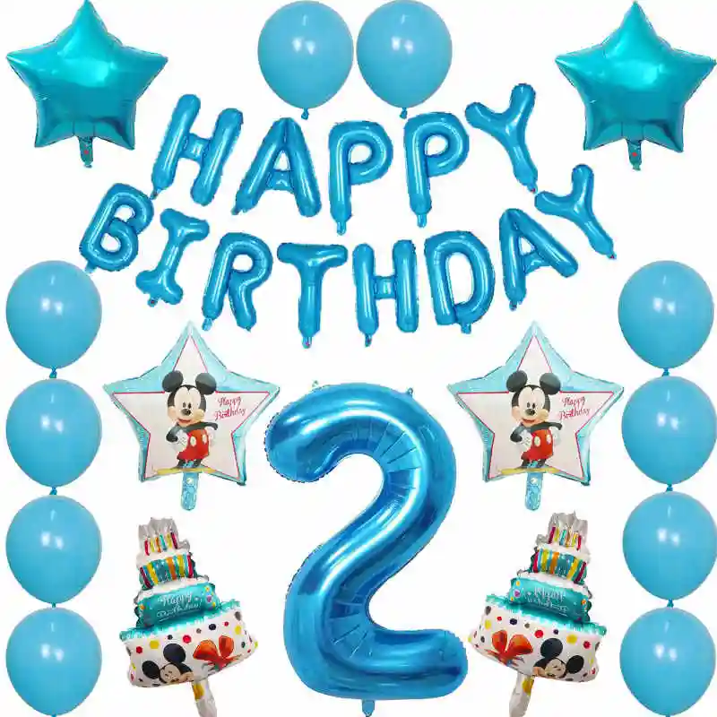 30 шт. воздушный шар с Микки и Минни Маус 30 дюймов латексные воздушные шары торт детский душ 1 2 3 4 5 6st День Рождения мультфильм украшения