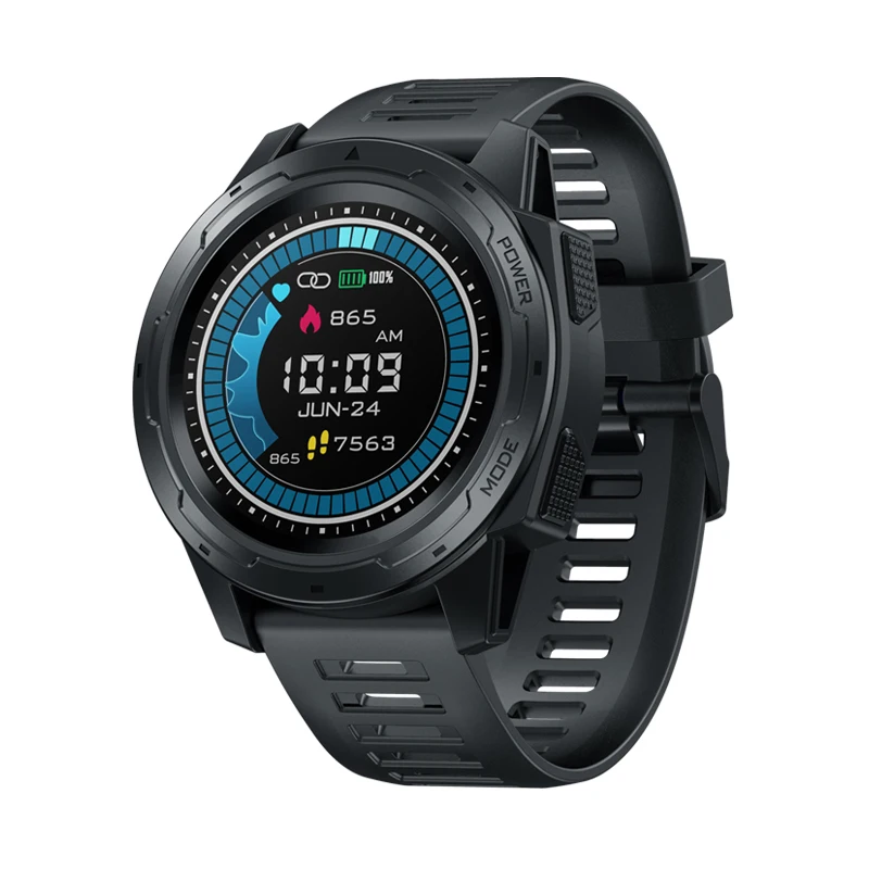 Черный Смарт-часы Zeblaze VIBE 5 PRO, пульсометр, IP67, bluetooth, много видов спорта, отслеживание, смартфон, уведомления, водонепроницаемые, умные часы для мужчин - Цвет: Черный