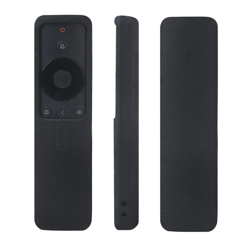 Чехол с пультом дистанционного управления для Xiaomi Mi Tv Box, чехол с пультом дистанционного управления, силиконовый мягкий защитный чехол из кожи чехол - Цвет: Черный