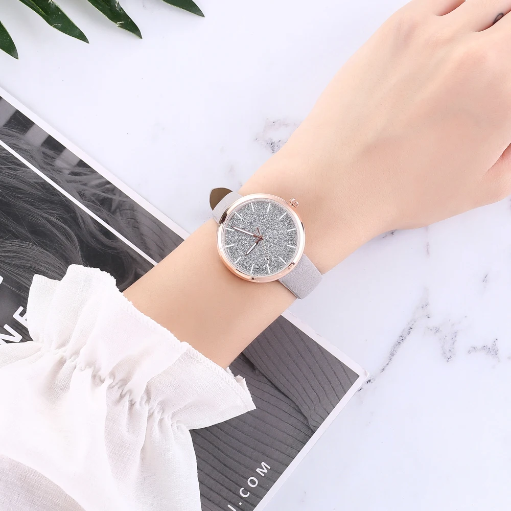 Новое поступление Простые Модные женские часы сверкающие женские часы Relogio Feminino Montre Femme Horloge Zegarek Damski