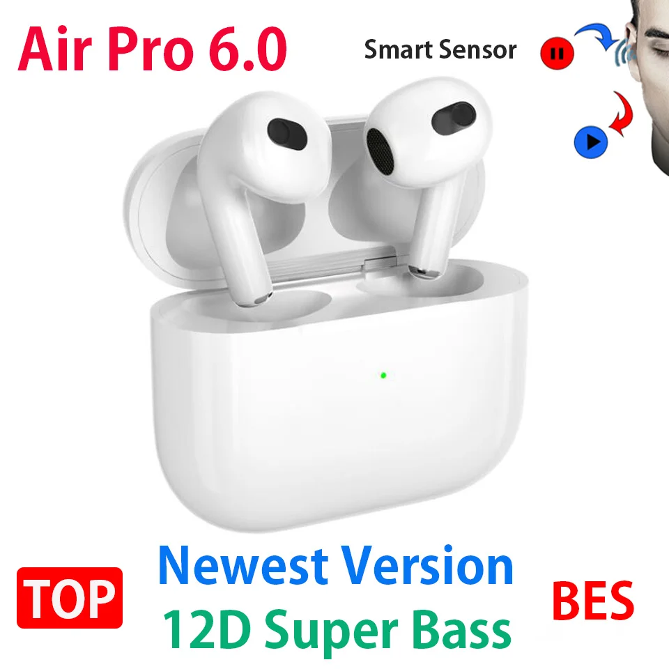 Air Pro 4 4.5 5.0 6.0 TWS Wireless Earphones Air3 Air4 Air60 3 Earbuds Bluetooth Sports Headphones BES Airoha 1652A | Электроника