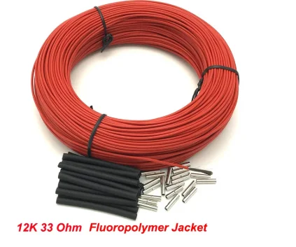 Fluoropolymer Carbon Fiber Heating Cable System 2mm 12K 33Ohm Carbon Fiber Floor Electric Wire Hotline