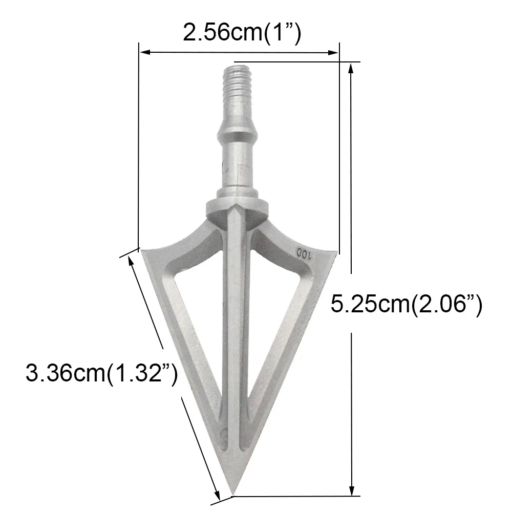 6 шт. 100 зерна стрельба из лука броудхедов фиксированное твердое лезвие из нержавеющей стали наконечники стрел цельные наконечники