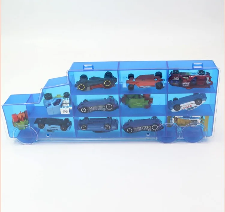 Горячие колеса портативный пластиковый ящик для хранения моделей удерживайте 16 автомобилей литые игрушки развивающие грузовик игрушки для детей мальчик Juguetes подарок