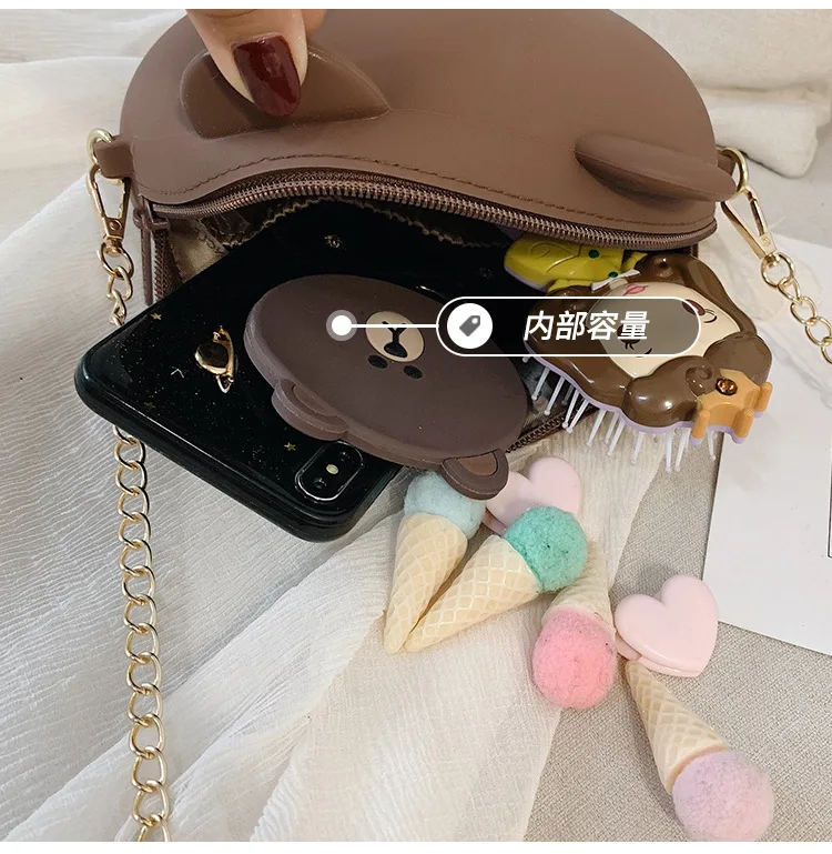 Leuke бруин пиво Vrouwen курьерские Сумки Mode Vrouwelijke через плечо Schoudertas мультфильм ребенок Meisjes Tas bolsa feminina T-14770