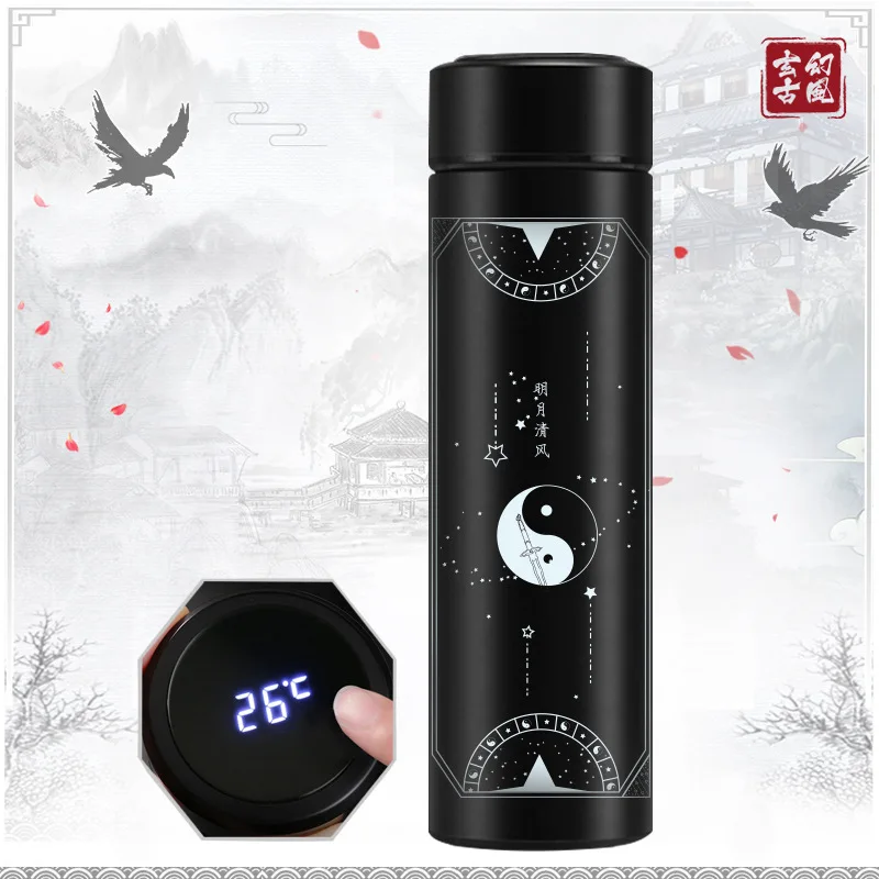 Grandmaster Demonic культивирование Wei Wuxian Lan Wangji интеллектуальный дисплей температуры чашка из нержавеющей стали Вакуумная бутылка для воды