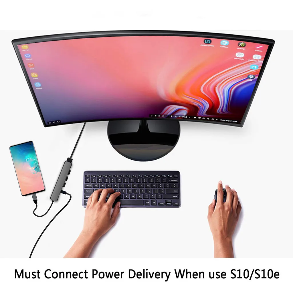 USB C концентратор 5 в 1 usb type C к HDMI USB 3,0 2,0 адаптер концентратор с зарядка PD порт для порта ablefor ПК ноутбук горячий# G30