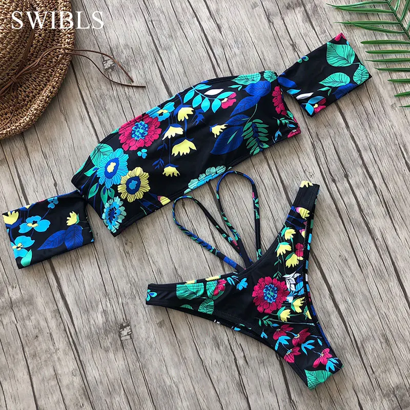 Зеленый Sexy Women One Shoulder Bikini Female Bather High Waist Swimsuit Brazilian Bathing Suit Swimming Woman Swimwear - Цвет: Зеленый