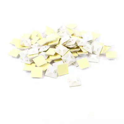 

150 PCS Fixing Wire Tool Self-Adhesive Cable Tie White Base White 25mm x 25mm
