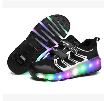 Jazzy Heelys детский светодиодный светильник Heelys для мальчиков и девочек детская обувь для роликовых коньков Детские кроссовки с колесами 51301 - Цвет: 7