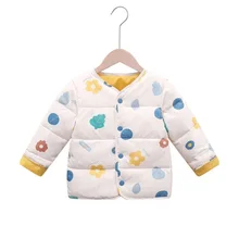 Manteau chaud en duvet de canard blanc pour enfants, doublure fine, à la mode, pour garçons et filles en bas âge, collection automne et hiver 2021