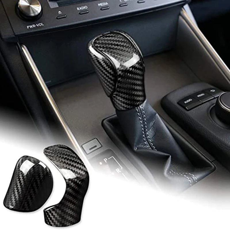 Carbon Fiber Car Gear Shift Knob Cover Handle Sticker Interior Trim for Lexus IS250 IS350 IS200T Accessories 2014-2017 | Автомобили и