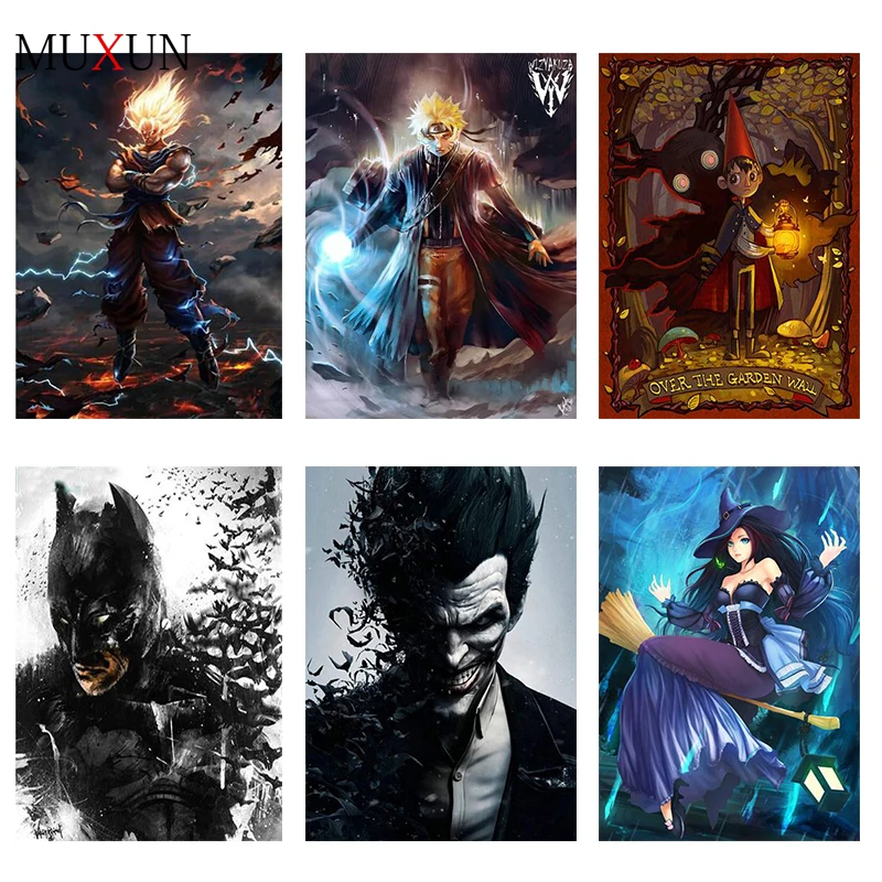 

Muxun Full Drill 3D Diamond Embroidery Cross Stitch 5D Diamond Painting Cartoon Anime Mosaic Wall Art Home Decoration Gift Ep409