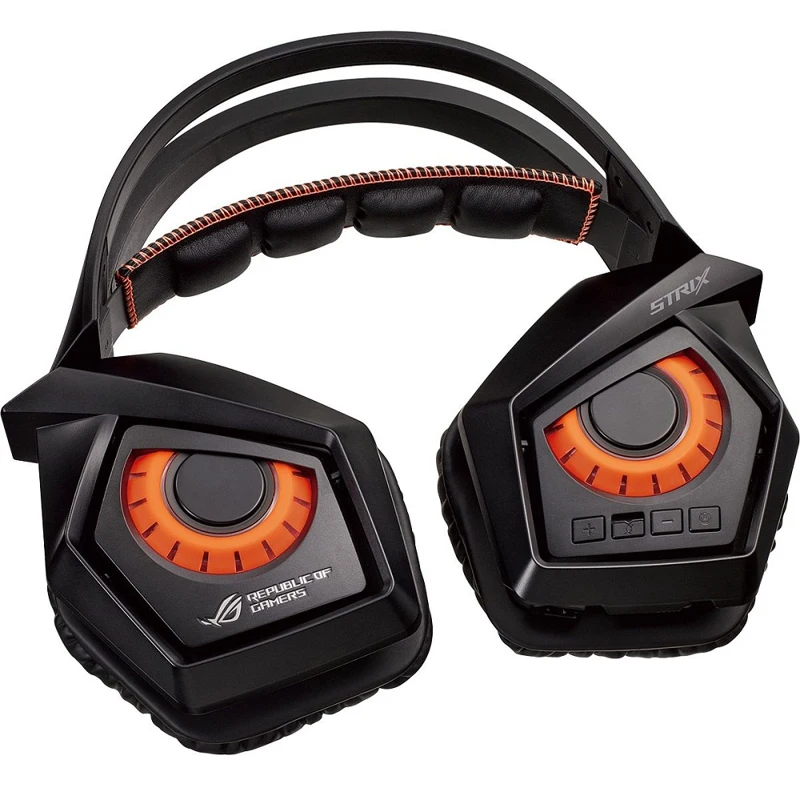Гарнитура ASUS ROG Strix Wireless беспроводная звук 7.1 2.4GHz 20-20000 Гц 32 Ом 98 дБ 50-16000 Гц-40 дБ USB/2хjack 3.5 мм
