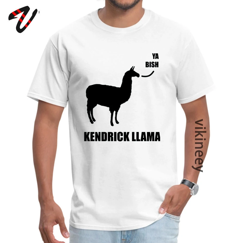 Men&amp;#39;s Wholesale Street T Shirt Round Collar Summer 100% Cotton T Shirts Custom Short Sleeve Kendrick Llama Tee Shirts Kendrick Llama 6549 white