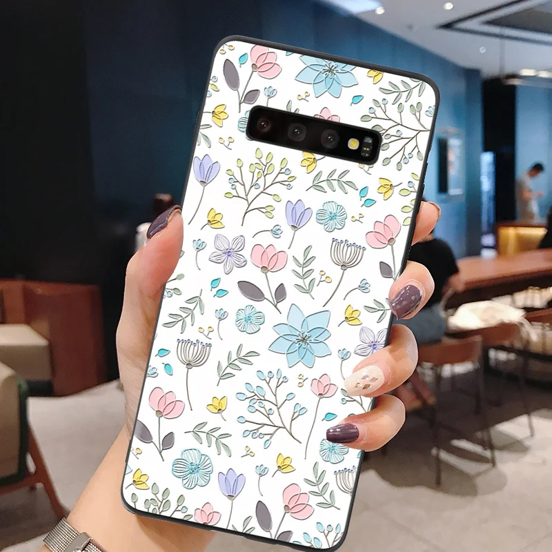 Роскошные 3D крышка тиснения для samsung Galaxy A20e A70 A40 A50 A60 A30 A10 A3 A5 A7 A9 A6 A8 плюс S10 плюс S10e чехлы - Цвет: bdhuacao