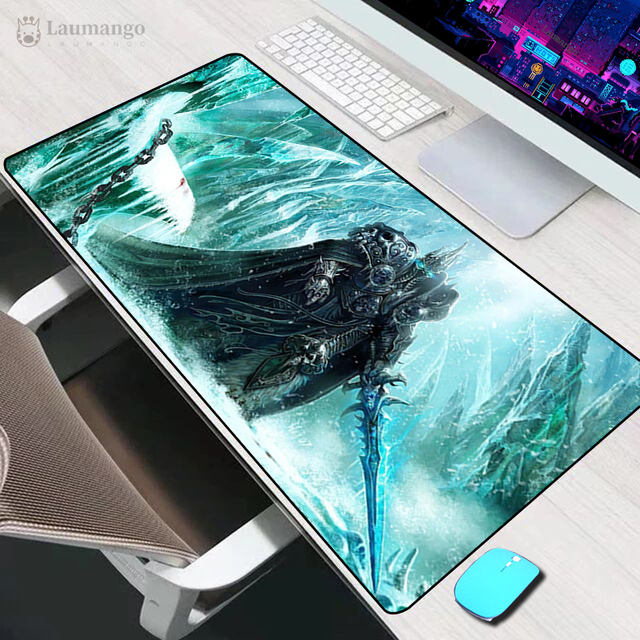 of Warcraft Illidan Mouse Pad  Varmilo Gaming Accessories Computer Mousepad Keyboard XXL Gamer Carpet 900x400 LOL Desk Mat