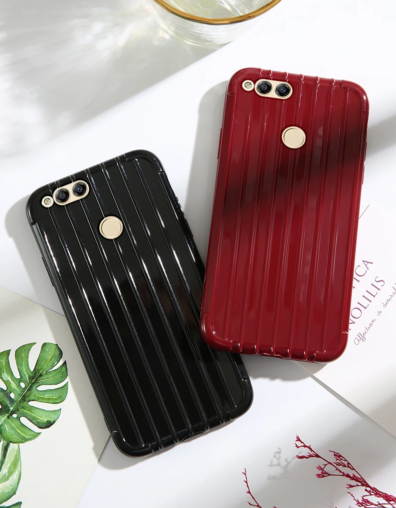 Роскошный багажный чехол для huawei honor 7x, Модный милый чехол, чехол для телефона, силиконовая задняя крышка для huawei honor 7x, fundas Coque