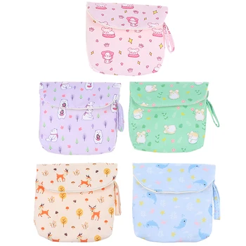 

1PCS Cute Portable Napkin Sanitary Storage Bag Women Cosmetic Organizer Girls Ladies Coin Card Sanitary Pad Pouch