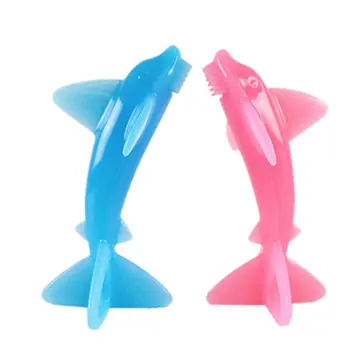 

Infant Teether Toy High Temperature Disinfection Boiled Molar Rod Silicone Small Dolphin Shaped Toys