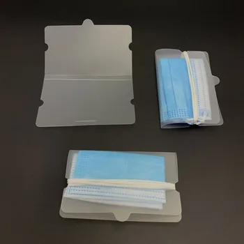 

10pcs Dustproof Mask Box Container Foldable Face Masks Folder Clip No Pollution Disposable Mask Storage Case Home Storage