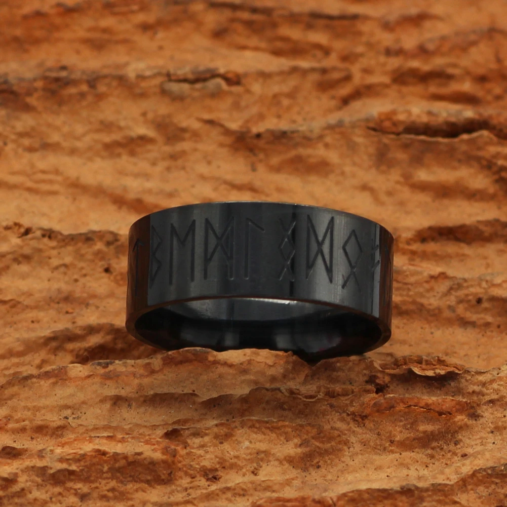 Viking Rune Ring Stainless steel with Valknut Gift Bag | Украшения и аксессуары