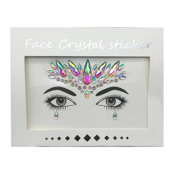

Fashion 3D Crystal Sticker Music Festival Shiny Acrylic Face Drill Sticker Masquerade Face Decoration Temporary Tattoo Sticker