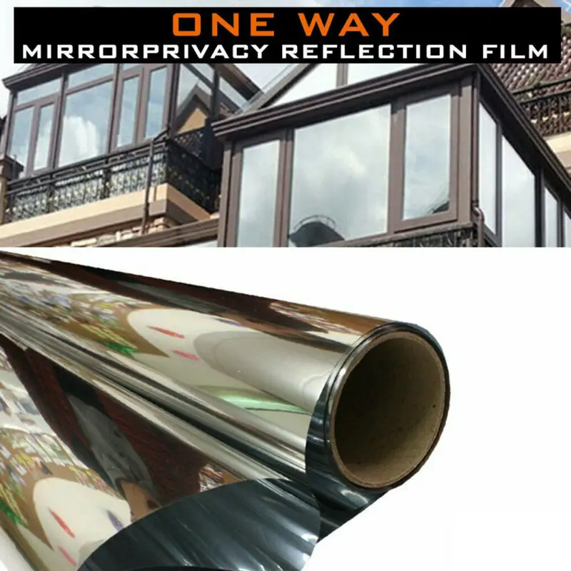 Серебряное отражающее одностороннее зеркало оконная пленка зеркальное стекло конфиденциальности Солнечный Оттенок