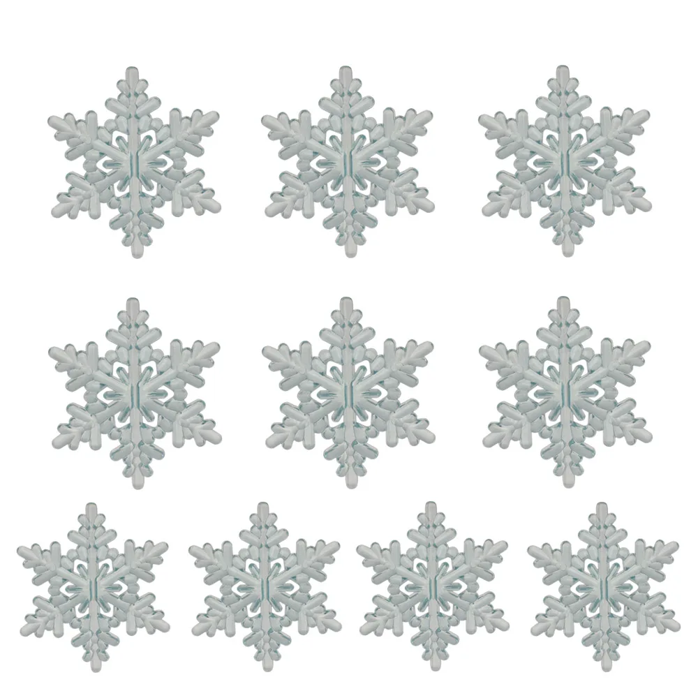 10 шт. Рождество в форме снежинок прозрачные акриловые кристаллы-стразы кулон своими руками, декоративная поделка Скрапбукинг вечерние украшения - Цвет: Blue