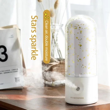 

280ML Ultrasonic Mini Air Humidifier Aroma Essential Oil Diffuser Creative Starry Sky Mute Mist Maker Fogger USB For Home Office