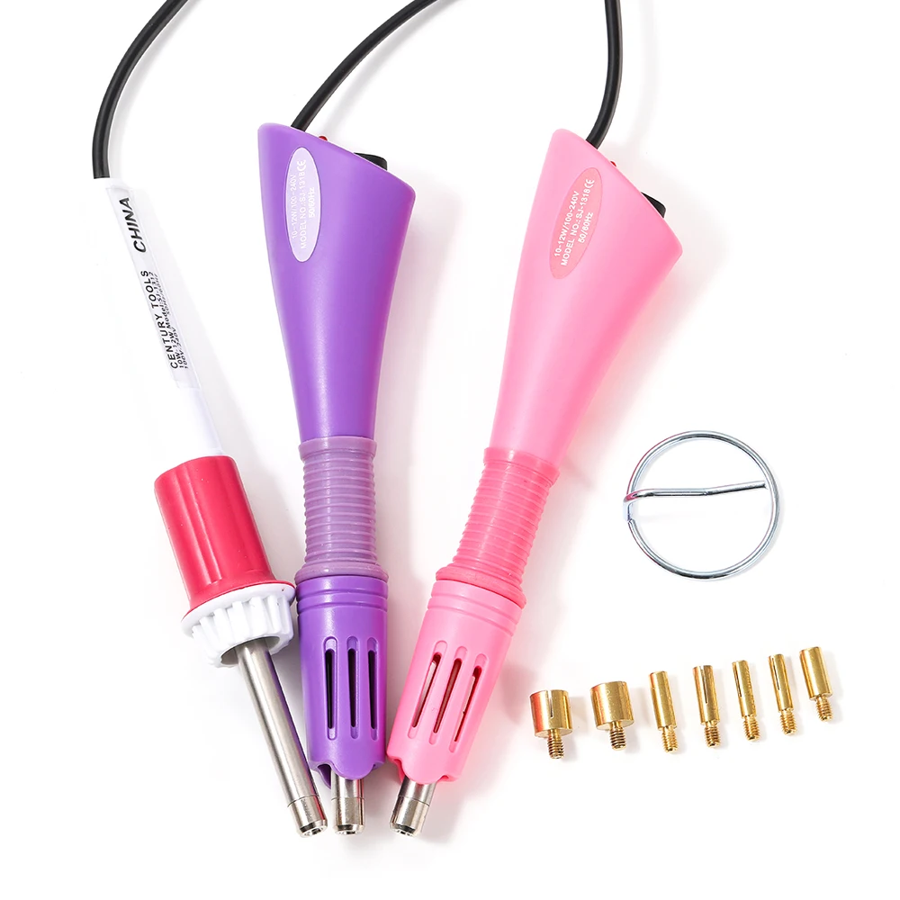 

3 Color Mixed Size Hotfix Rhinestone Applicator Wand Heat-fix Tool Iron On Crystal Garment DIY Heat Fix Tools Electric Solderin