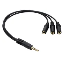 

3.5mm 1 To 3 Splitter Cable 30cm 1/8 Inch Male To 3 Stereo Female Jack Socket Headphone Splitter Audio Cable
